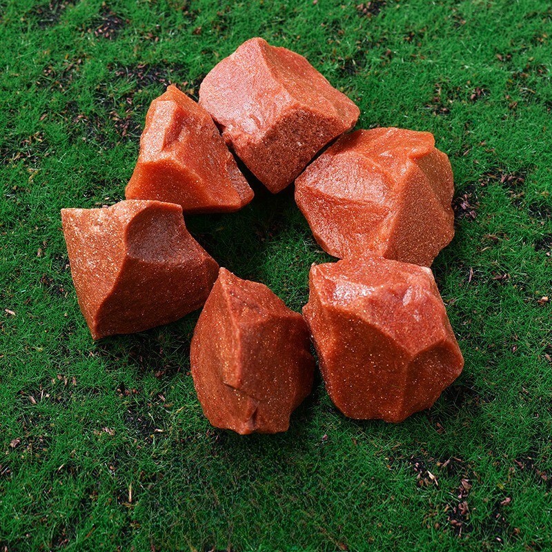 Raw Rough Red Gold Sandstone Crystal Chunk Healing Mineral Rocks Gifts 100g