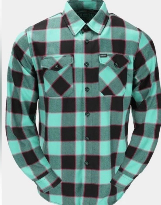 Dixxon Flannel Shirt Green Pink 