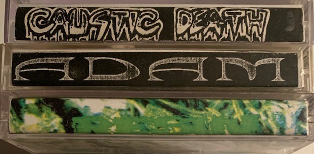 3x RARE 90's DEATH/THRASH METAL DEMO CASSETTES Caustic Death/Adam/Resin