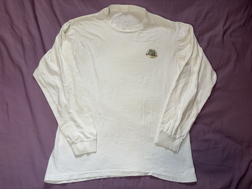Vintage Banana Republic Safari Shirt Mens Medium White Long Sleeve 80s Tee