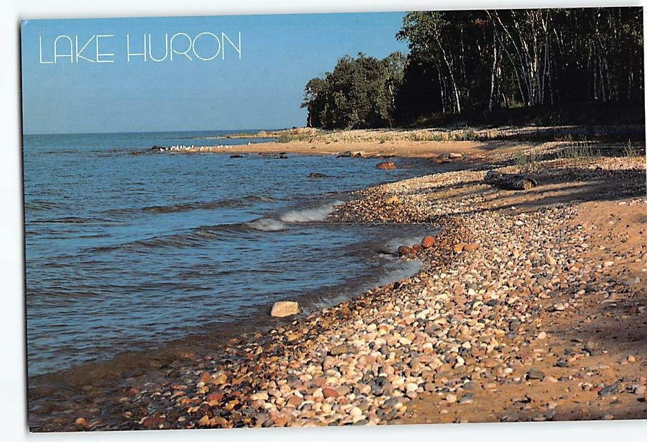 Postcard Lake Huron Michigan USA