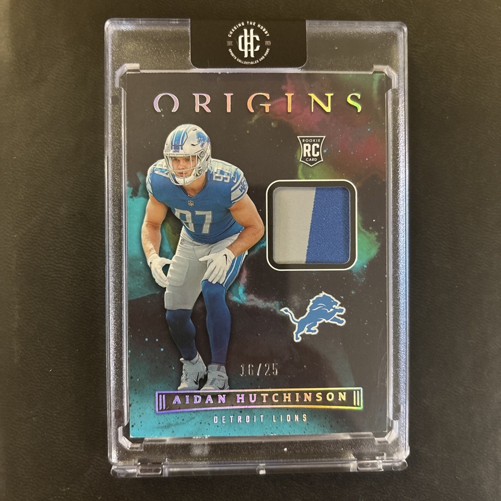 2022 Panini Origins - Rookie Patches #ROP-AHU Aidan Hutchinson Silver /25