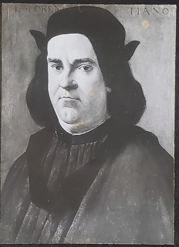 Portrait of Lorenzo Lorenzano, Sandro Botticelli, Magic Lantern Glass Slide