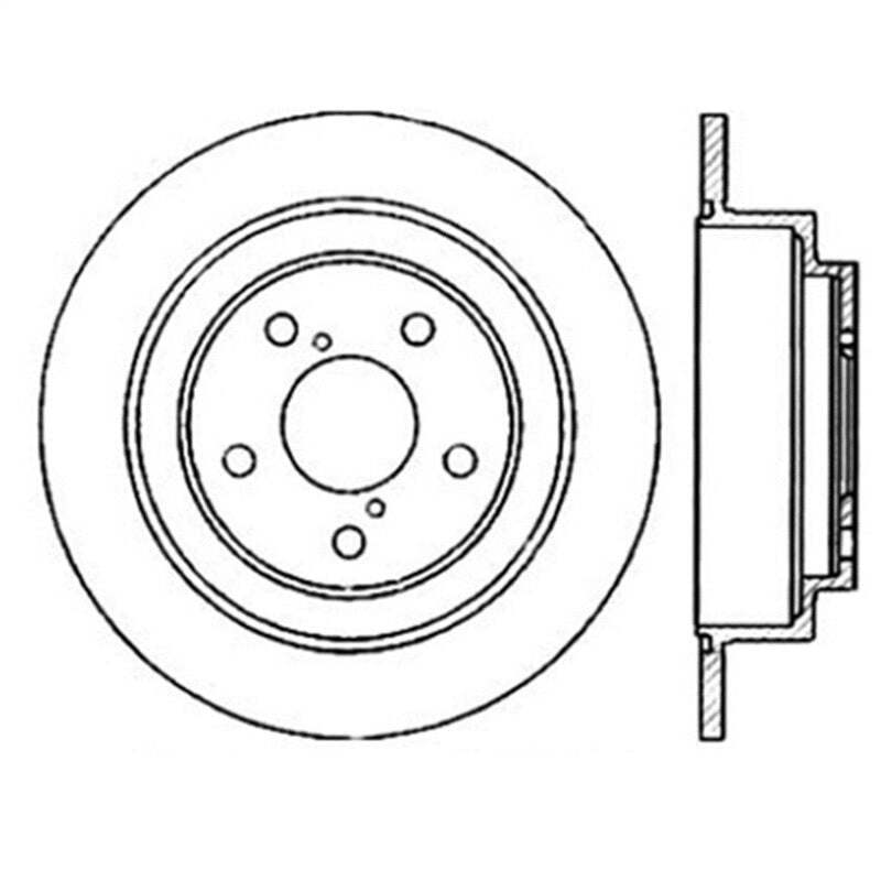 StopTech Power Slot Fits 02-05 WRX Rear Left Sportstop Slotted Rotor