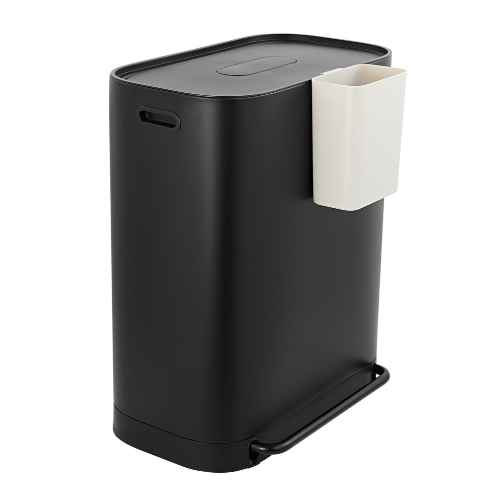 happimess HPM1014 Beni Kitchen Trash/Recycling 16-Gallon - Black