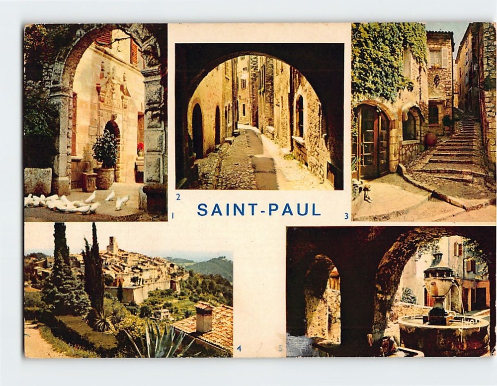 Postcard Multiple View At  Saint Paul de Vence France