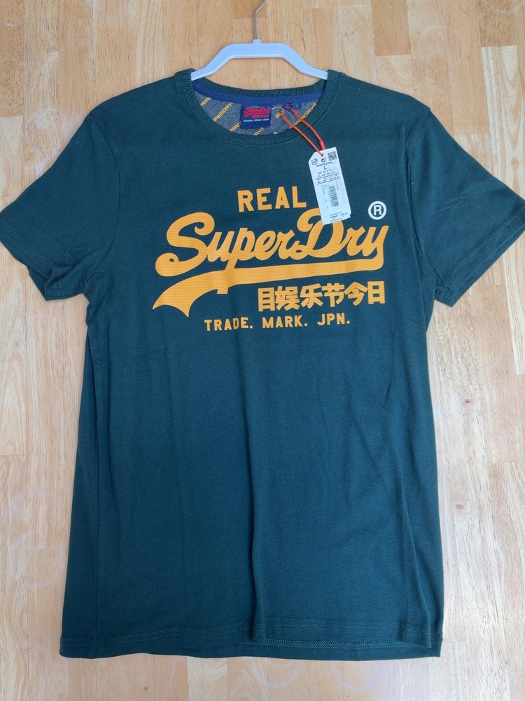 Superdry Vintage Logo Graphic T-Shirt Enamel Green L