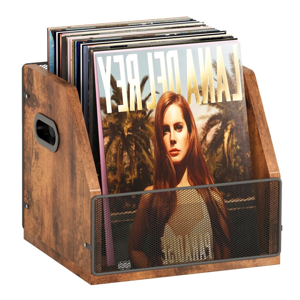 Homeiju Vinyl Record Storage, Vinyl Record Box Case Crate, Vinyl Record Album...