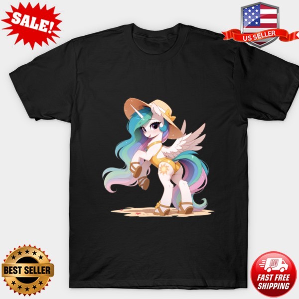 NEW My Little Pony Beach Pony Princess Celestia T-Shirt Princess Celestia TShirt
