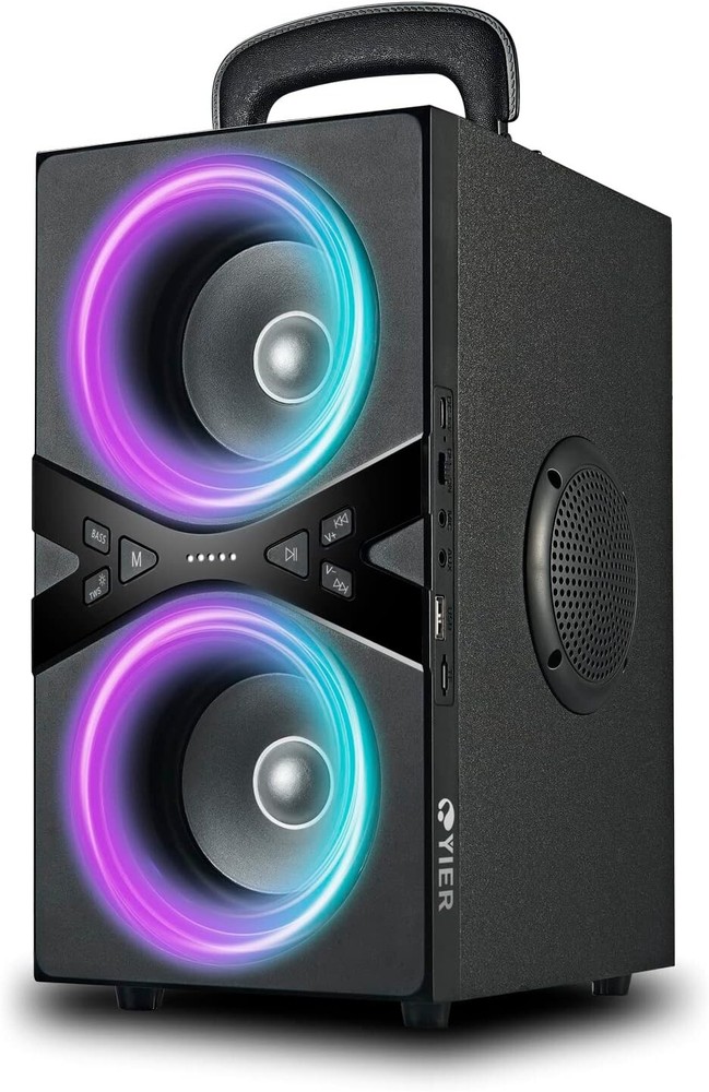 Portable 80W Bluetooth Party Speaker with Light Show and Long Battery Life