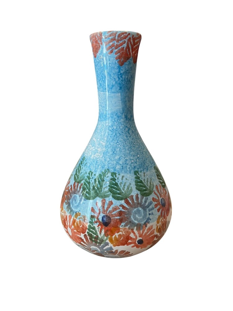 Italica ARS Italian Pottery Floral Vase Handpainted