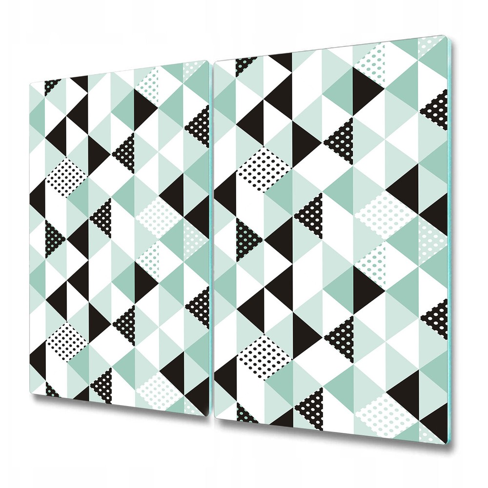 Glass Worktop Kitchen Chopping Board Leaves on Stripes Tropical 2x30x52