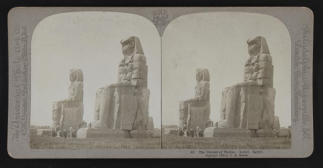 Photo:The colossi of Thebes. Luxor, Egypt