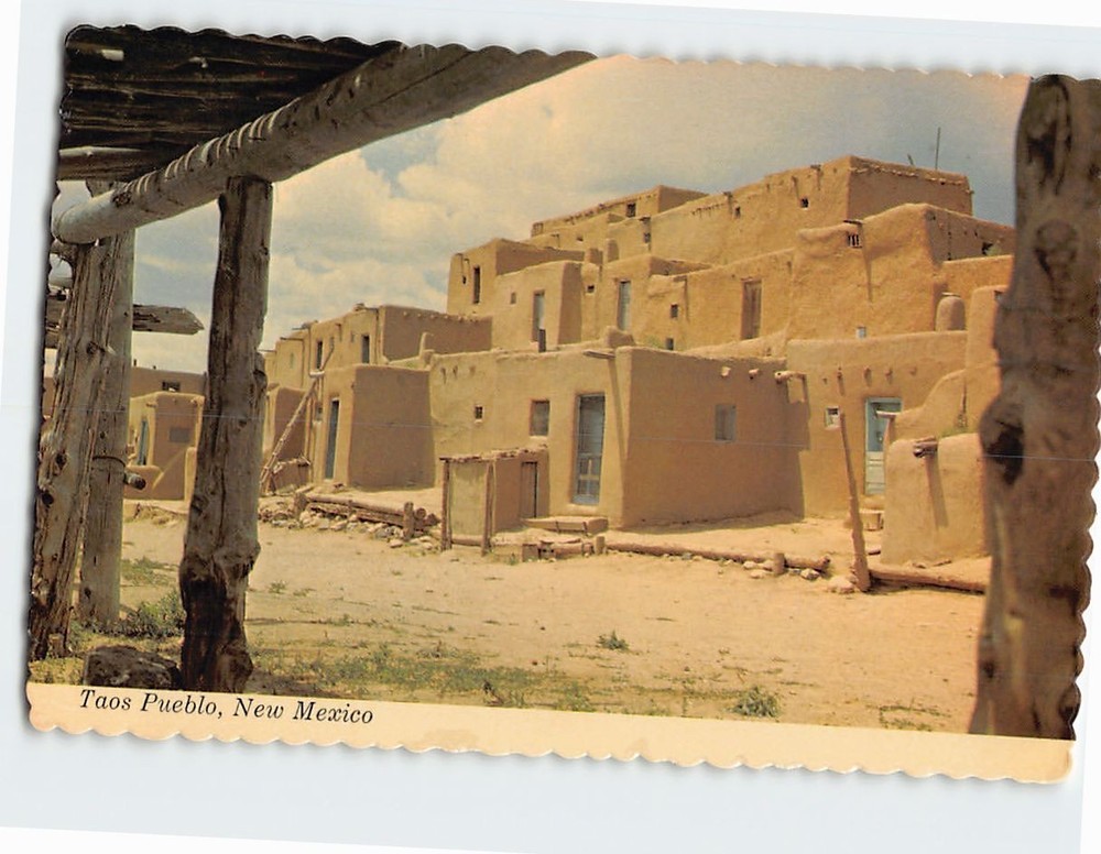 Postcard Taos Pueblo New Mexico USA