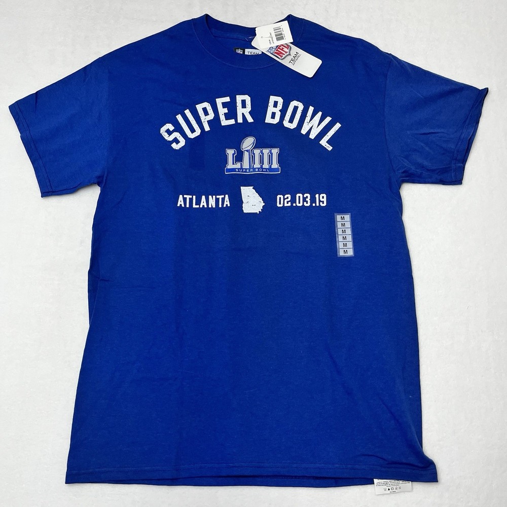 NFL Super Bowl LIII Atlanta Blue Mens Medium T-Shirt 2019
