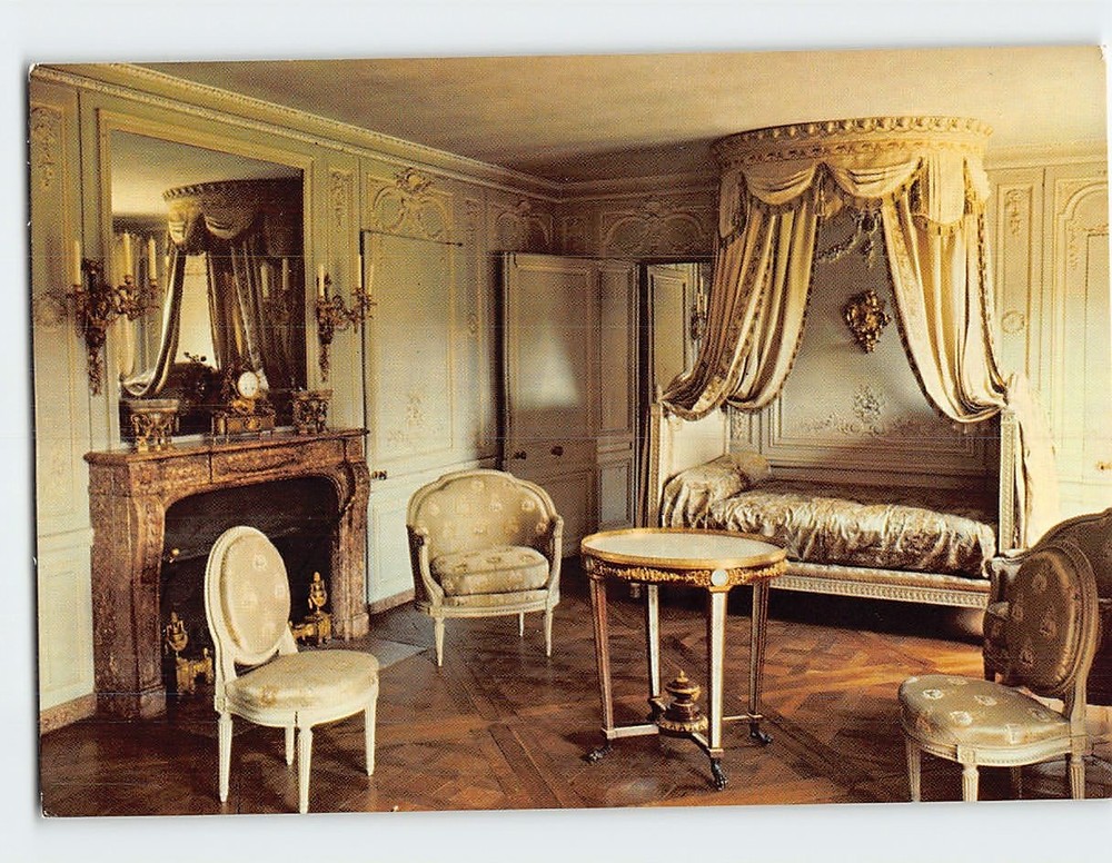 Postcard Chamber of Marie Antoinette Petit Trianon Palace of Versailles France