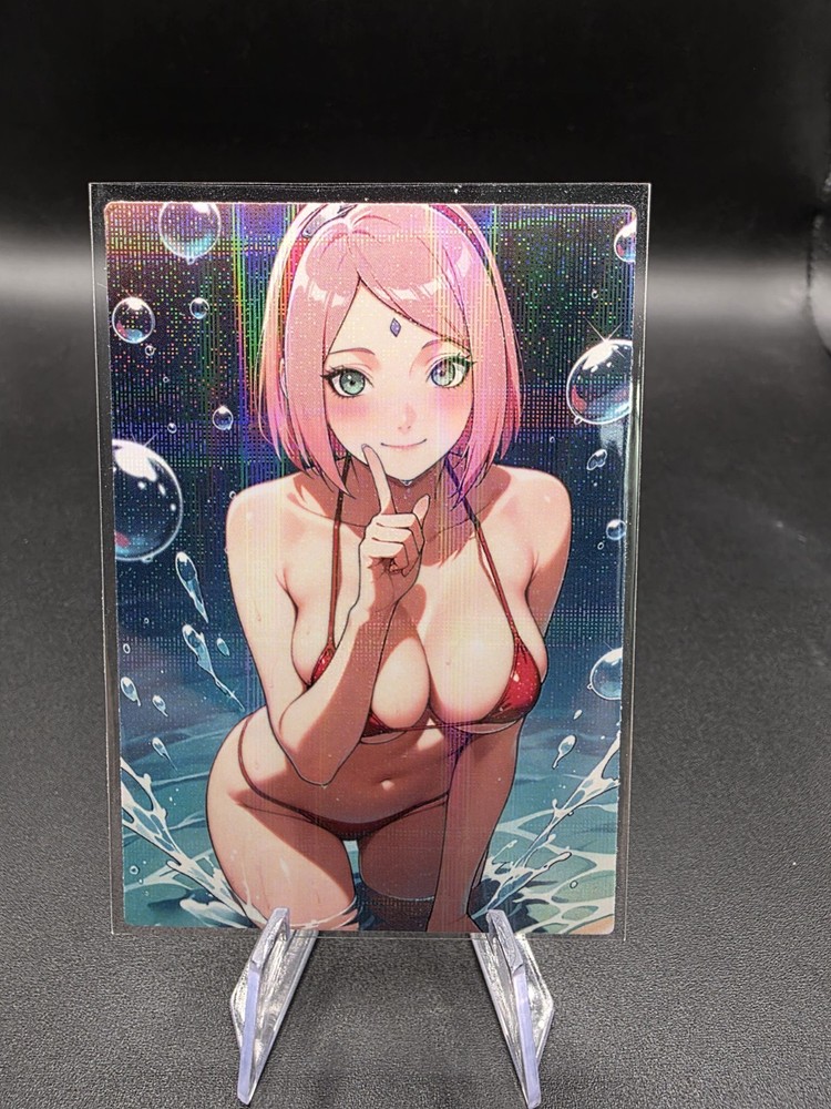 Sakura Haruno Holographic Anime Collectible Trading Card