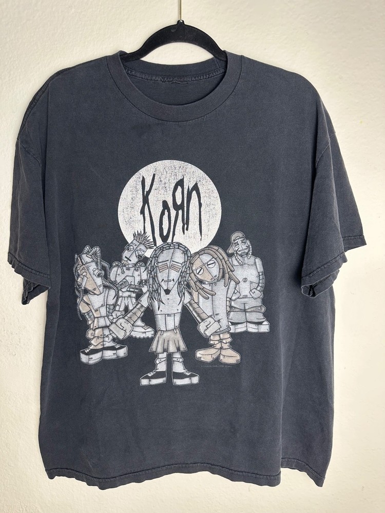 Vintage Korn Music Band T Shirt 2000 Tour Anime Y2K 90s Size XL/L