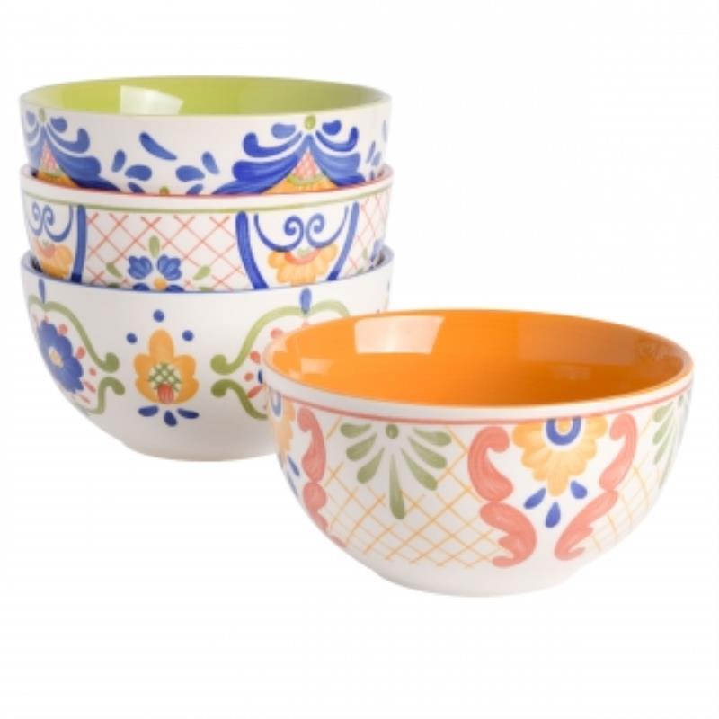 Laurie Gates Tierra 4 Piece 6 Inch Stoneware Cereal Bowl Set In Assorted Design