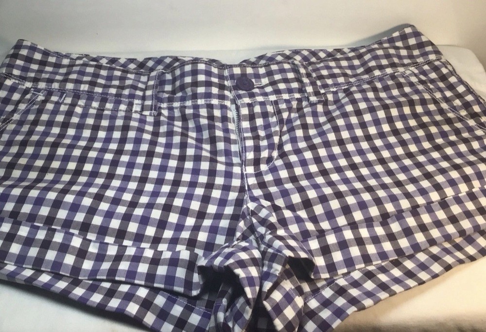 American Eagle Size 6 Women’s Purple Plaid Daisy Duke Shorts EUC