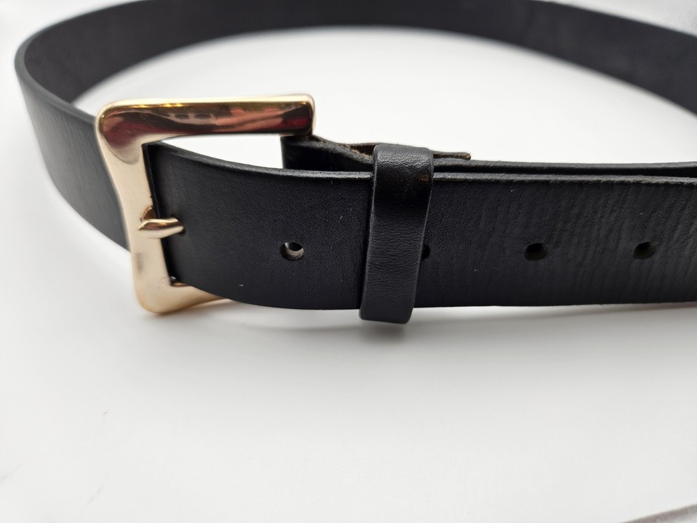 Women's Black Genuine Leather Belt GAP Size L Made in USA
