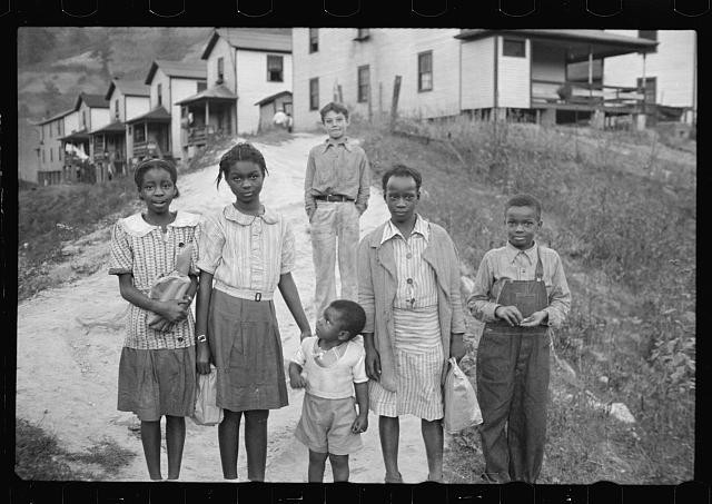 Photo:Omar West Virginia 1935 Black Children in Coal Town Street