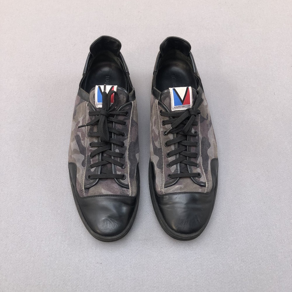 Louis Vuitton Slalom Men’s Black Leather Sneakers Size 12 US 11 UK