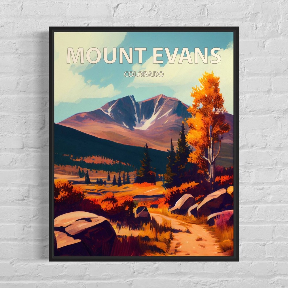 Mount Evans Colorado Art Print Mount Evans Wall Art Painting Mount Evans