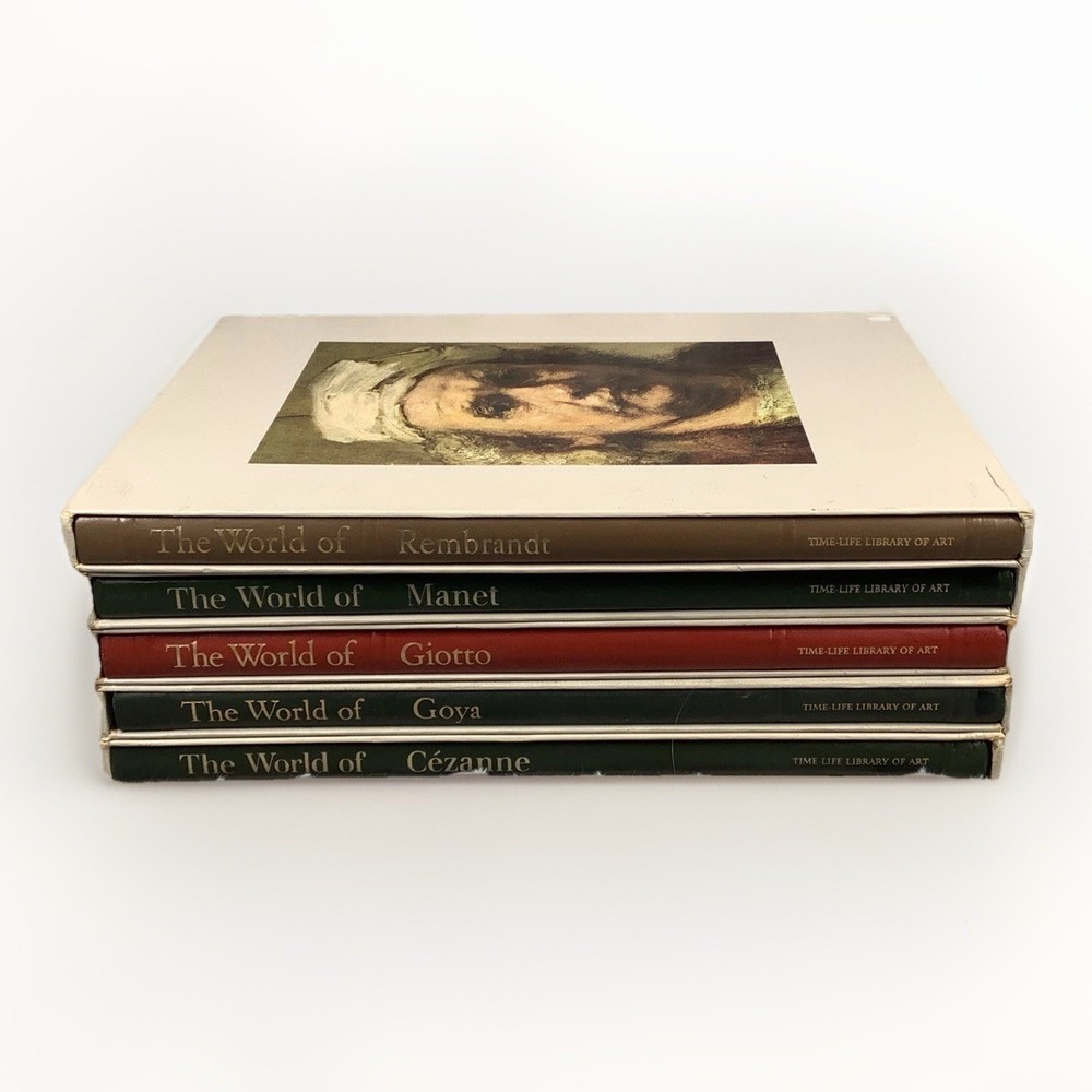 Lot 5 Time-Life Library Of Art Books Manet Goya  Rembrandt Giotto Slip Cases