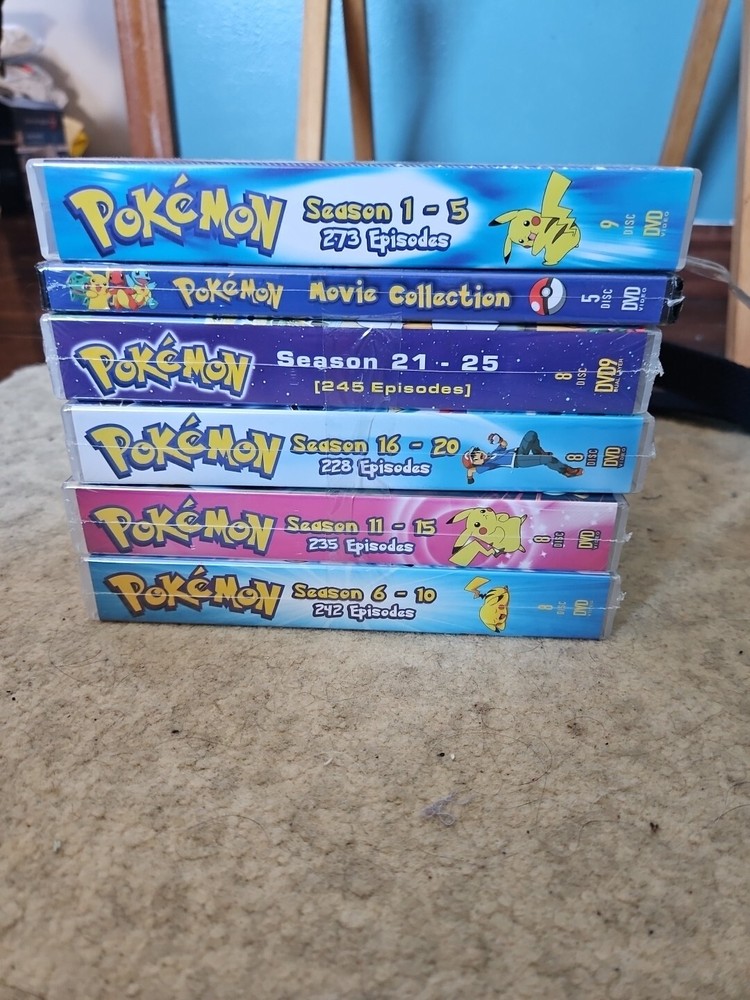 Pokemon Videos Season 1-25 And Movie Collection
