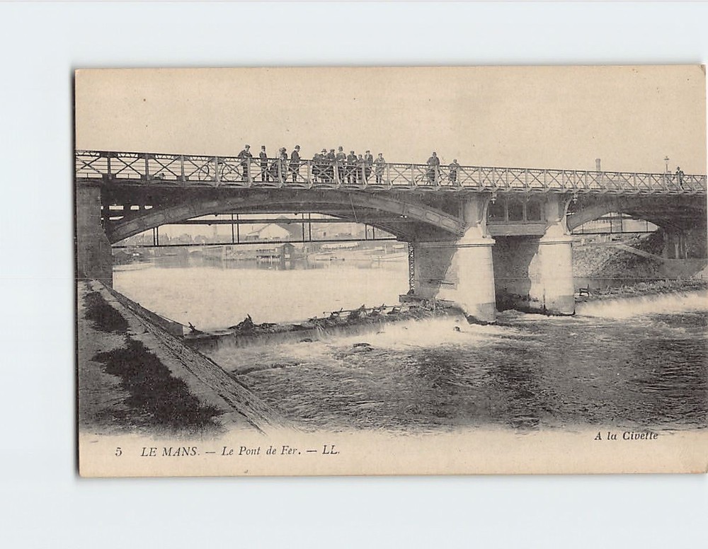 Postcard Le Pont de Fer Le Mans France