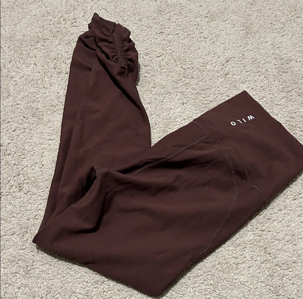 WILO The Label Leggings Women's S Brown High Waist Ribbed