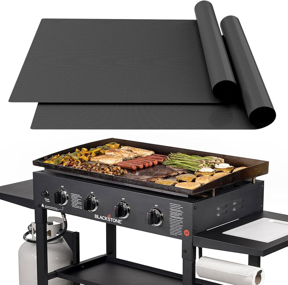 2 Pack Nonstick Grilling Mats for 36 Inch Blackstone Griddle – Reusable & Durable