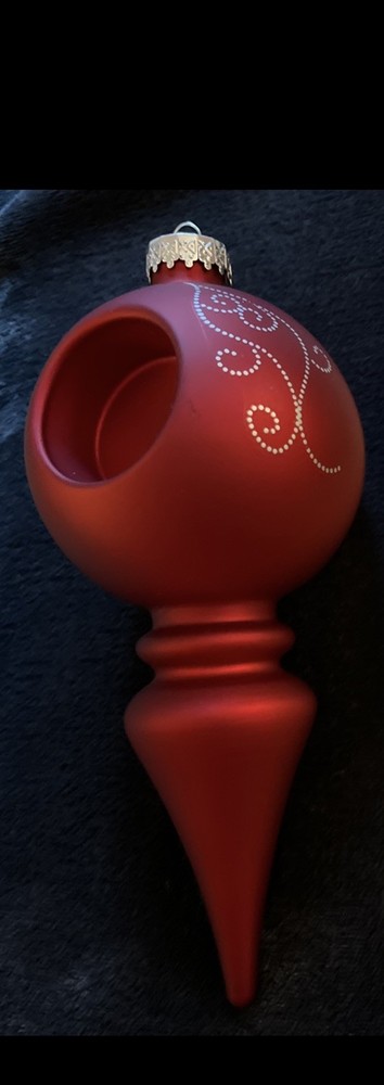 Partylite Christmas Ornament Red Tealight Candle Holder Decor NEW in BOX
