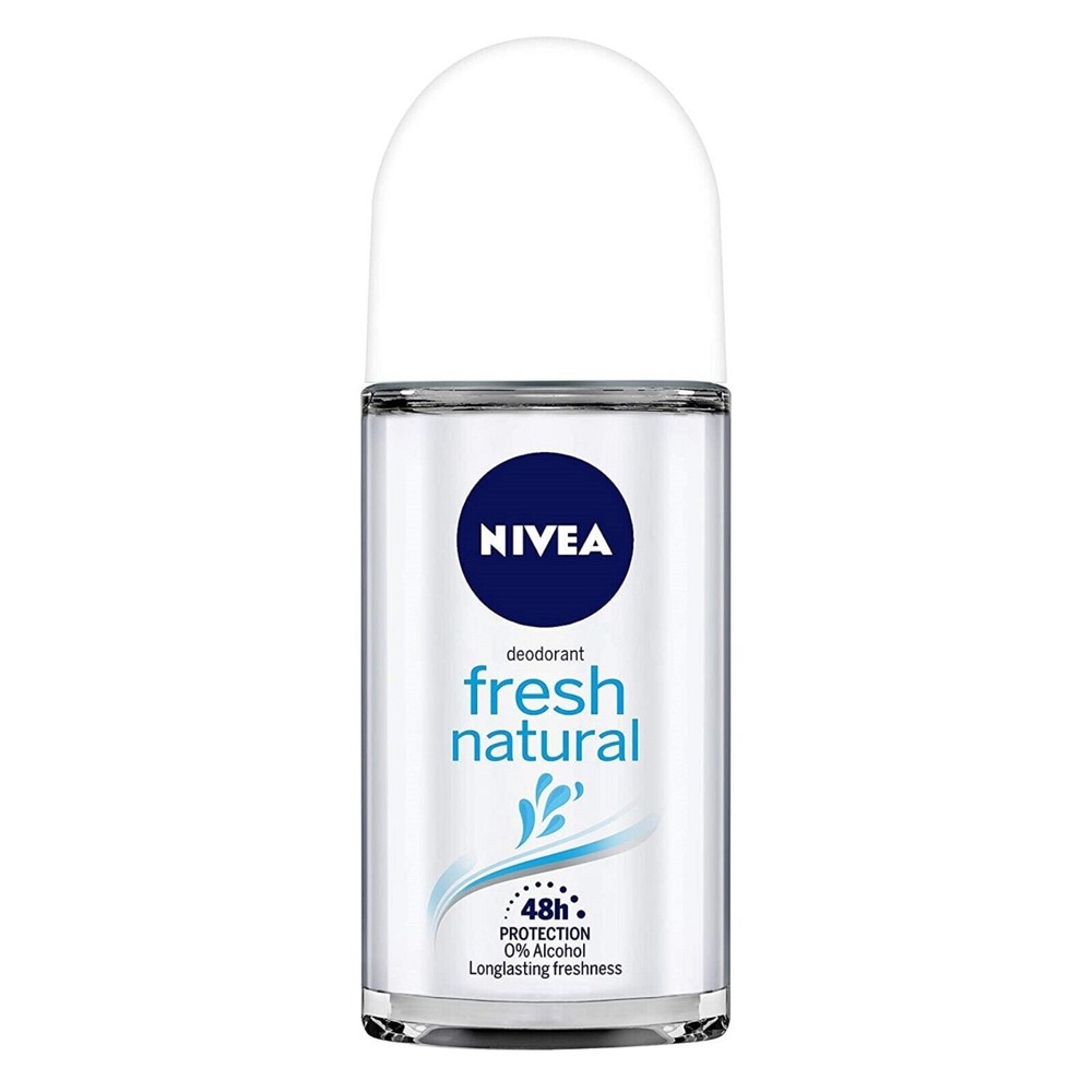 Nivea Fresh Natural 48h Unisex Roll-On Deodorant 50ml Long-Lasting Protection