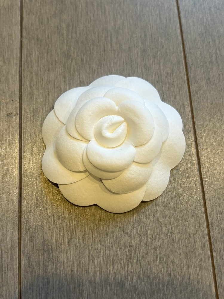 New CHANEL White Camellia Gift Packaging Flower, Great For Christmas Gift Accent-image