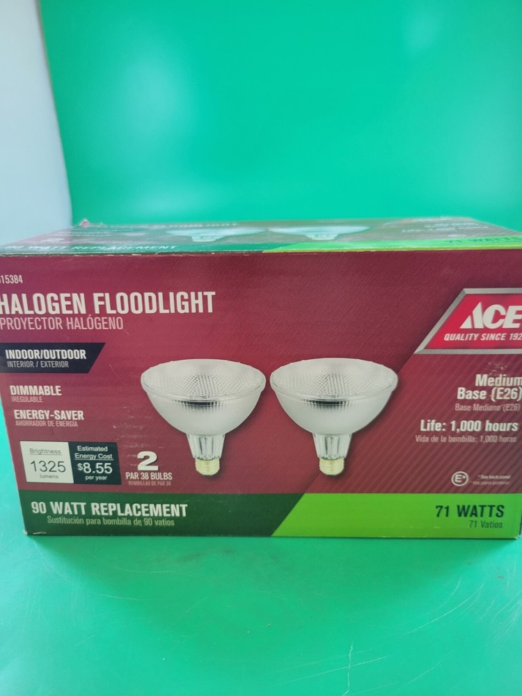 2 Ace halogen floodlight 90 watt replacement Indoor / outdoor 1325 LUMENS 71 w