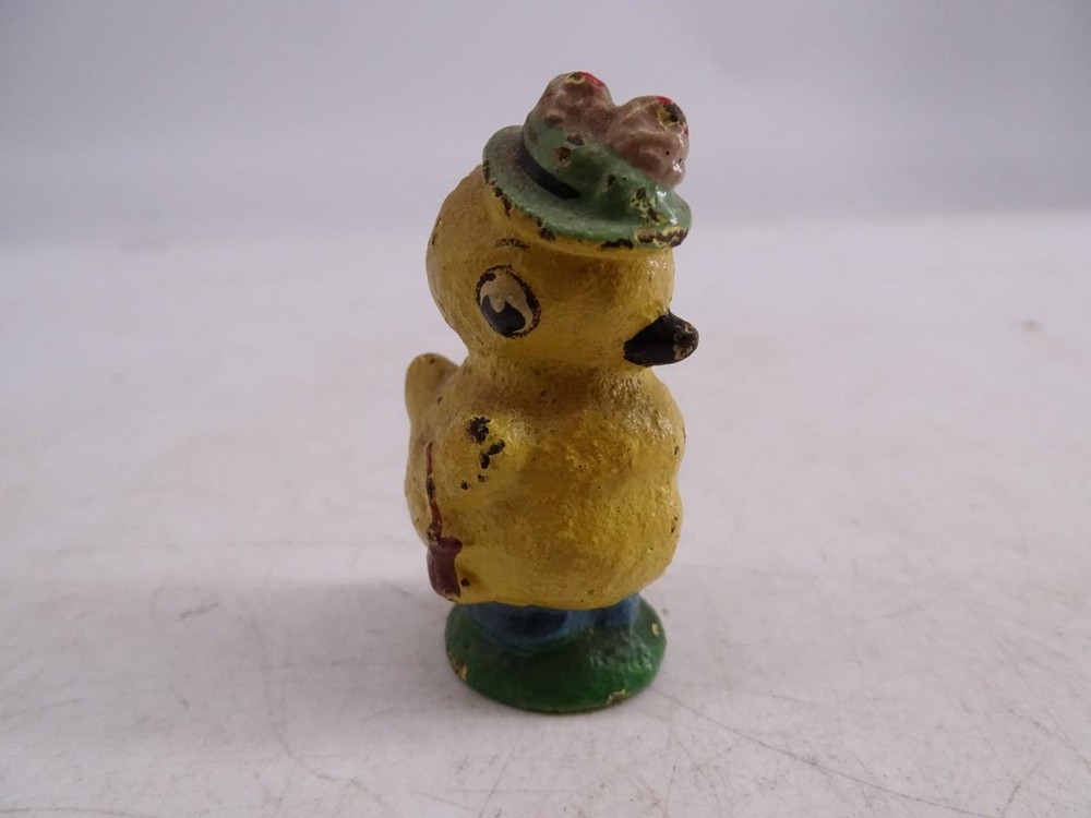 Antique Cast Iron Hubley Figurine Statue Chick Toy Vintage 2.25