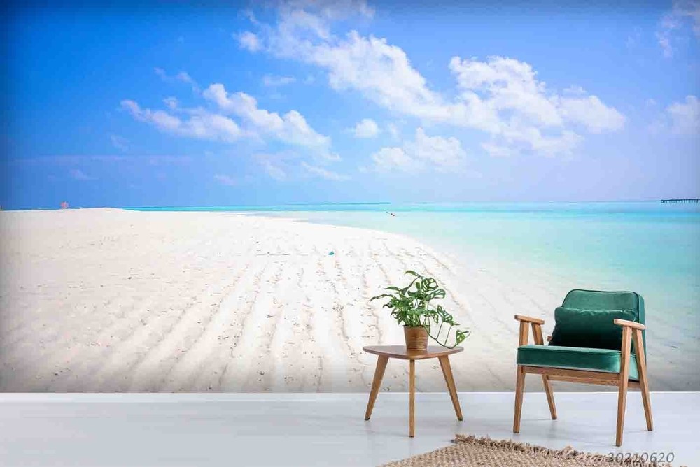 3D Ocean Beach Sky Landscape Wall Murals Wallpaper Murals Wall Sticker