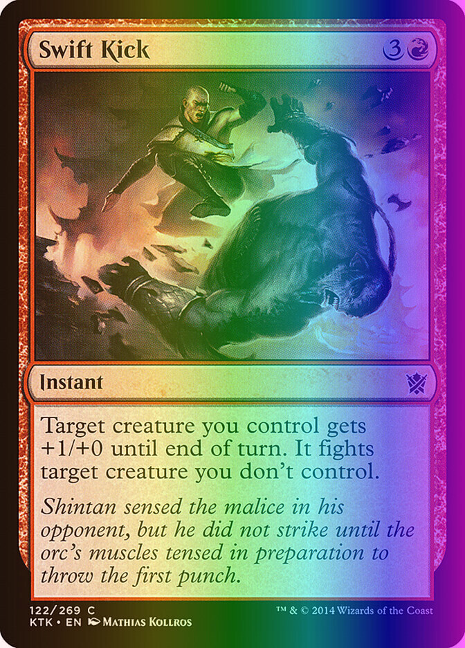 MTG Magic the Gathering Swift Kick (122/282) Khans of Tarkir LP FOIL