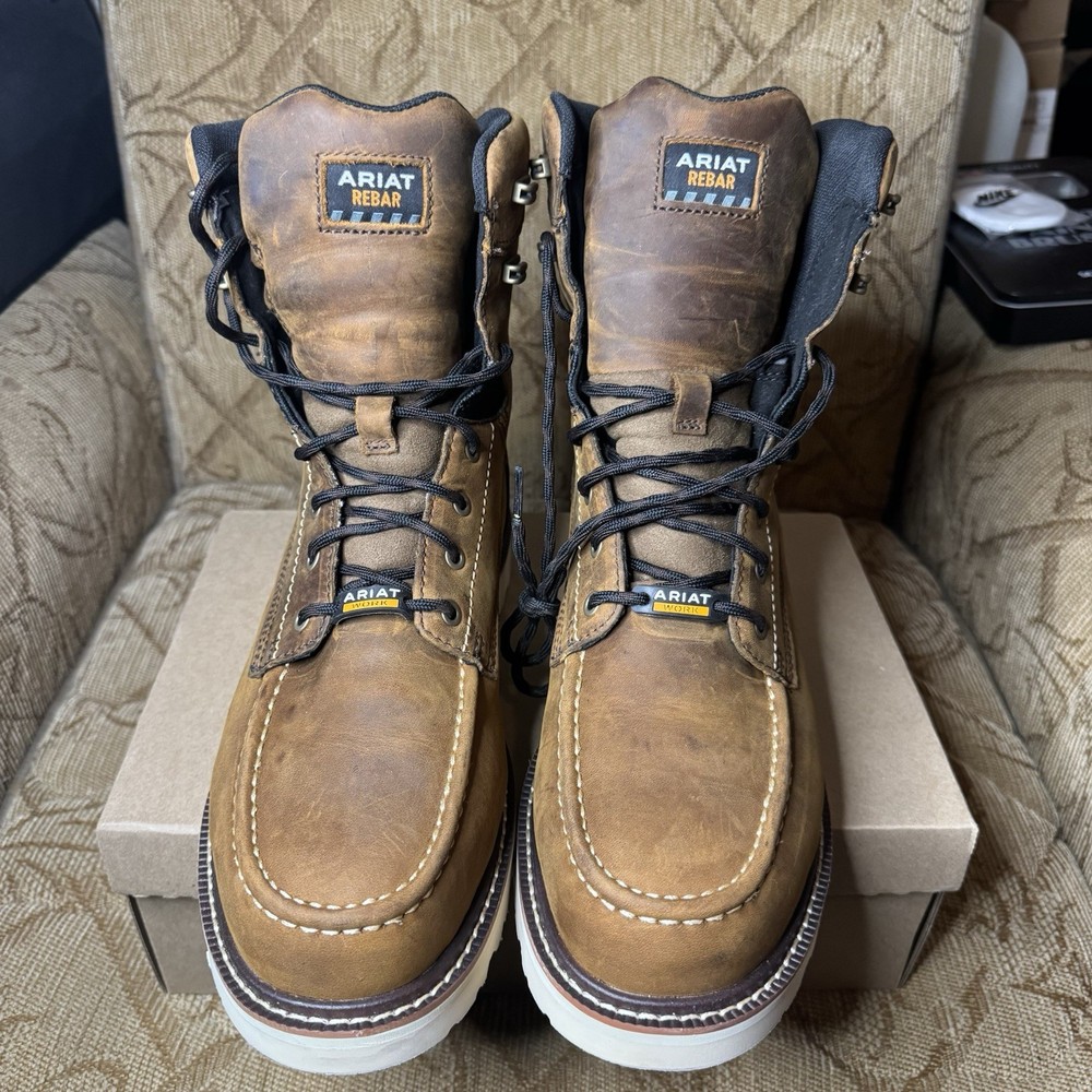 Ariat Rebar Lift 8 Waterproof Composite Toe Work Boots Brown Size 11 EE