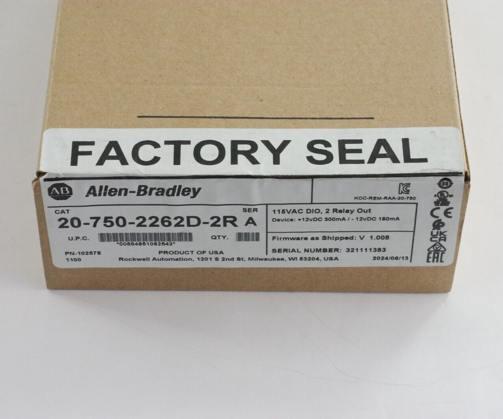 1PC NEW Allen Bradley 20-750-2262D-2R /A PowerFlex 750 115V I/O Module