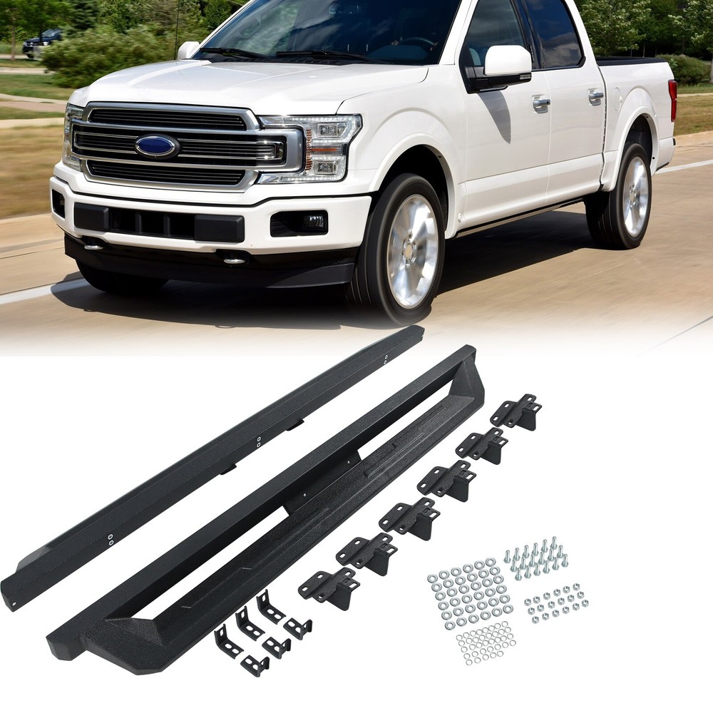Side Step Nerf Bars Running Boards for 2015-2023 Ford F-150 Super Duty Crew Cab