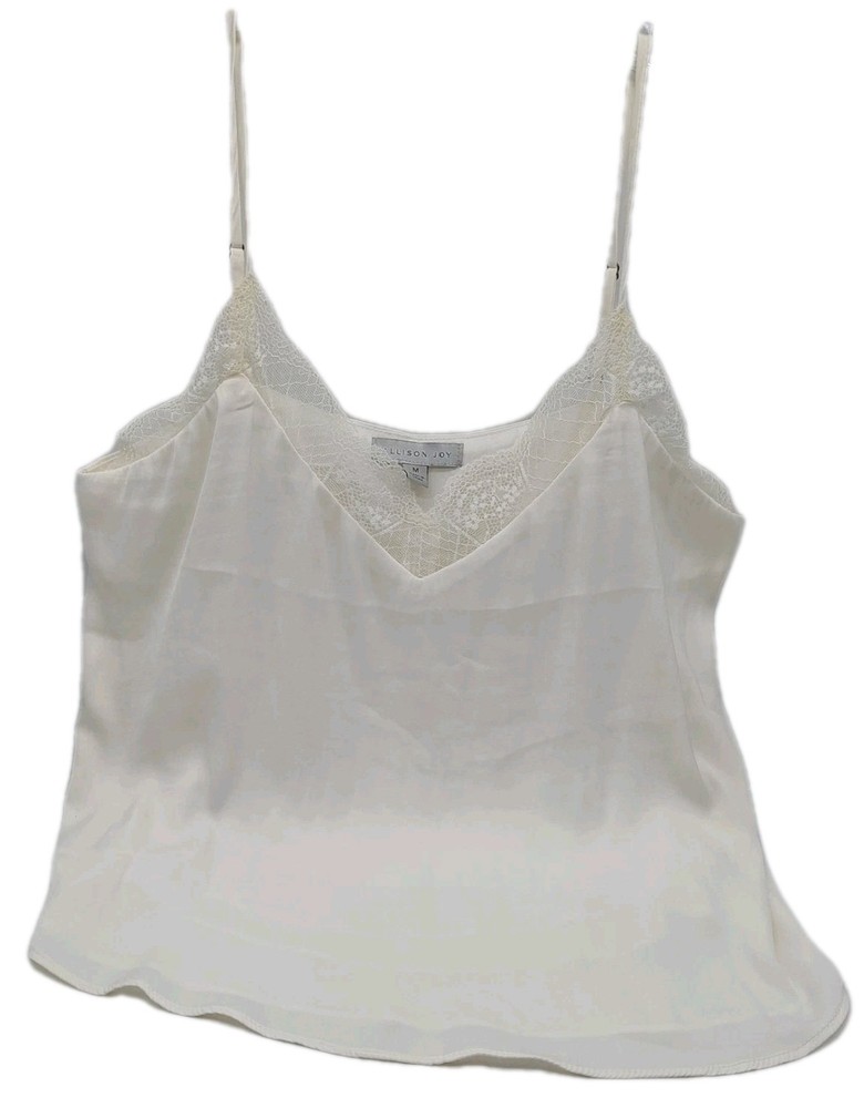 Allison Joy Womens Tank Top Size Medium Lace Cami White Ivory