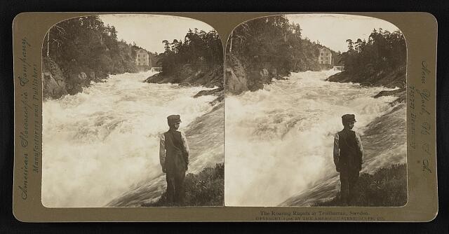 Photo:The roaring rapids at Trollhattan, Sweden 1