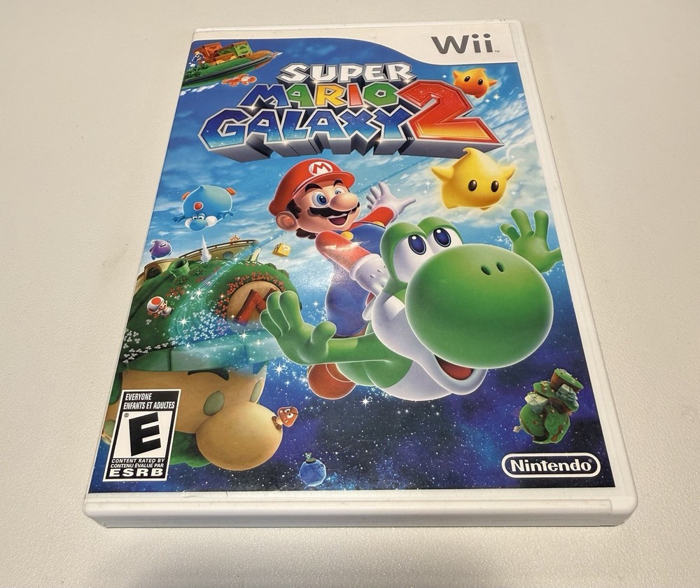 Super Mario Galaxy 2 (Nintendo Wii, 2010) COMPLETE With Inserts