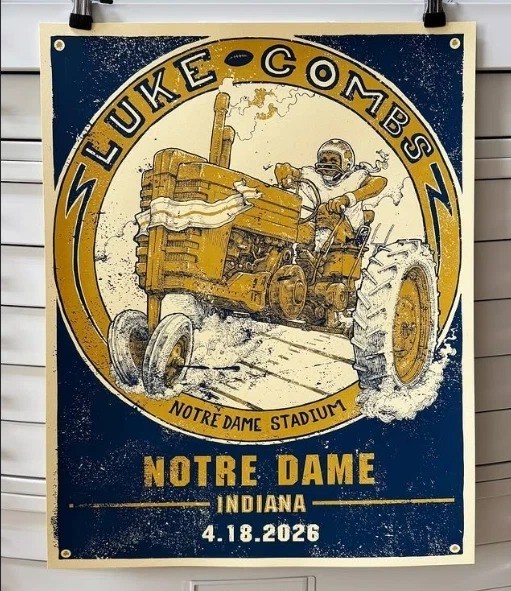 Luke Combs Growin’ Up and Gettin’ Old Tour Poster