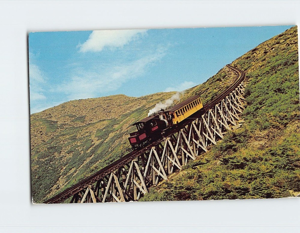 Postcard Famous Cog Railway Mt. Washington NH USA