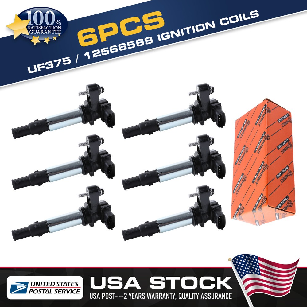 2005-2008 Buick Allure 6Pcs Premium Ignition Coils UF375 12566569 12583514
