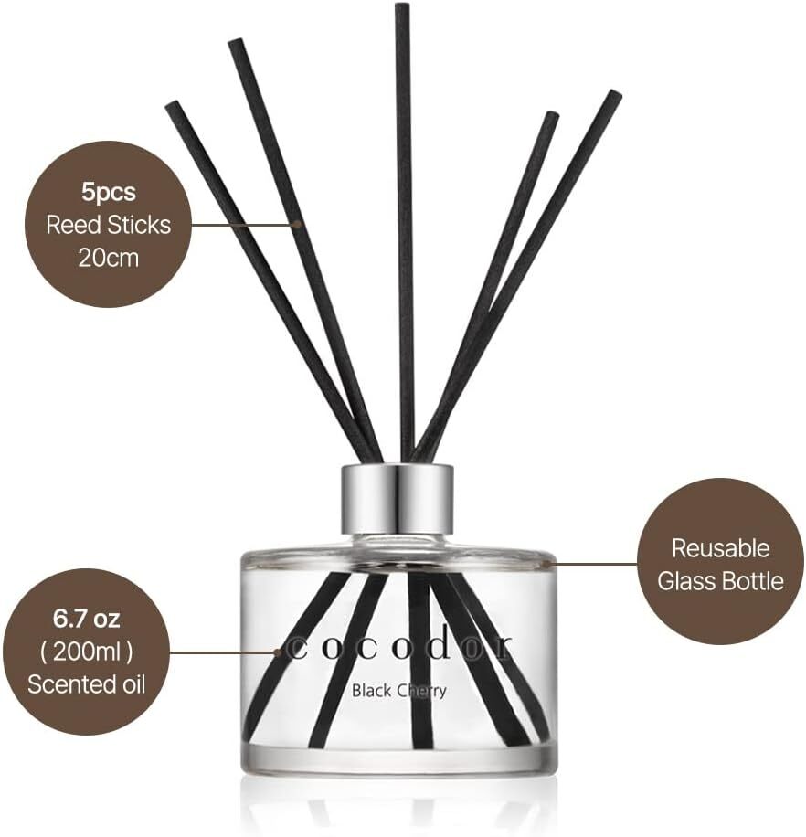 6.7oz Reed Diffuser Set with 200ml Fragrant Oil and Sticks